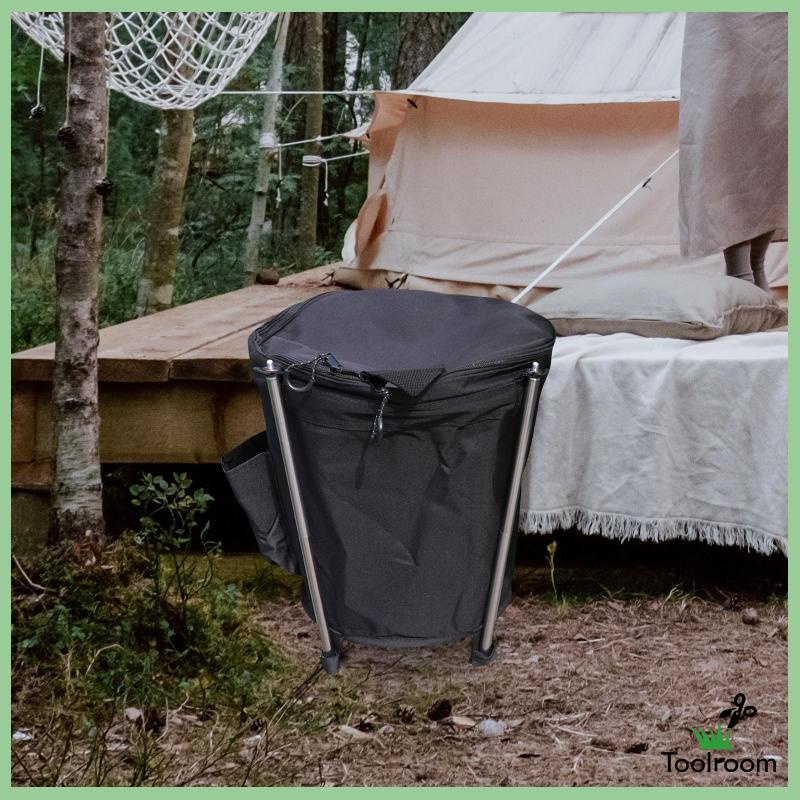 Túi Đựng Rác 20L Có Nắp Khóa Kéo Có Thể Gấp Gọn Tiện Dụng Mang Theo Du Lịch / Cắm Trại