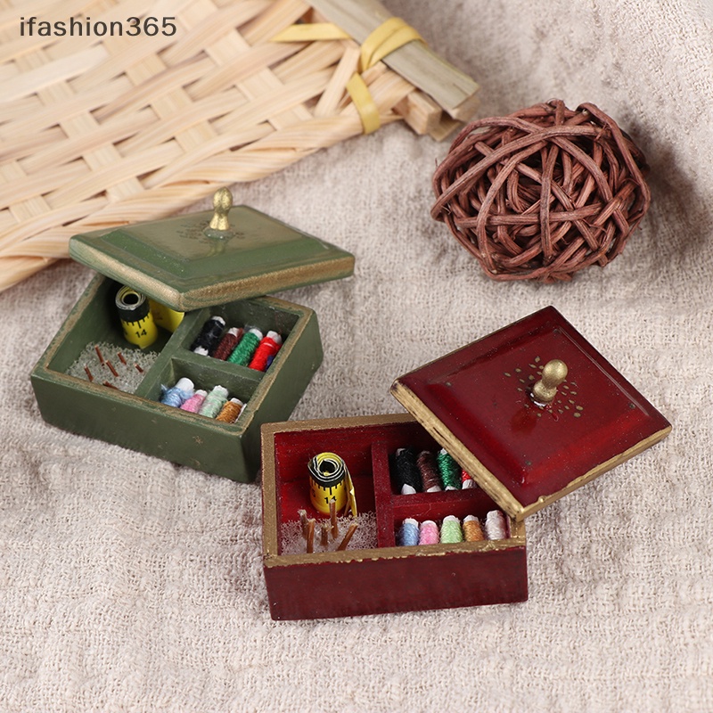 Hộp Dụng Cụ May Vá mini 1: 12 Cho Nhà Búp Bê ifashion365