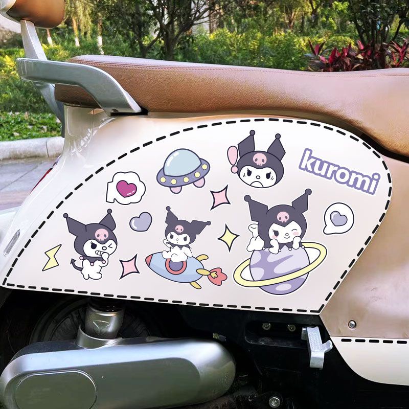 Miếng Dán Trang Trí Xe Mô Tô Kuromi Chất Lượng Cao