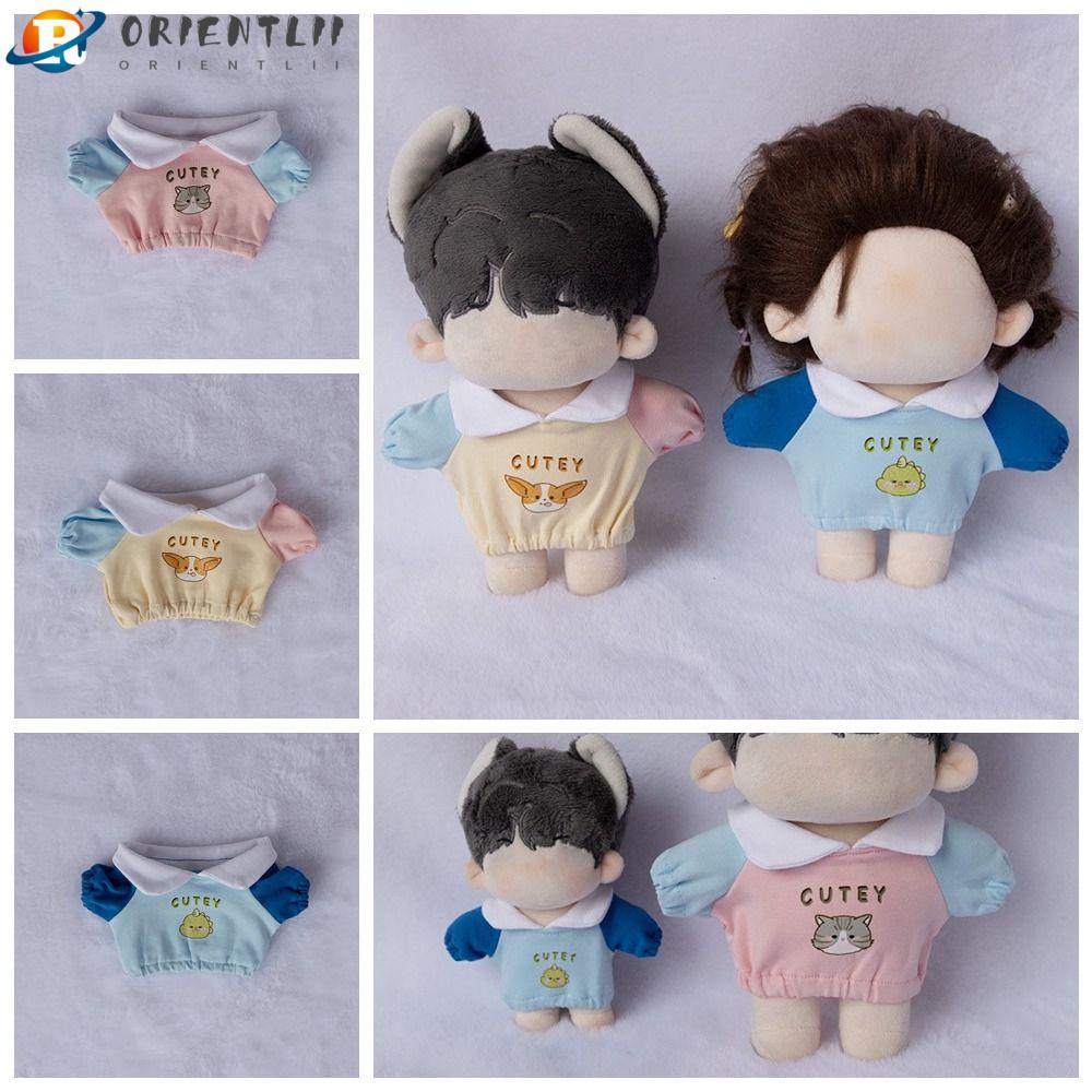 ORIENTLII Áo Thun Dài 20cm In Hình Khủng Long / Mèo Dễ Thương Cho Búp Bê