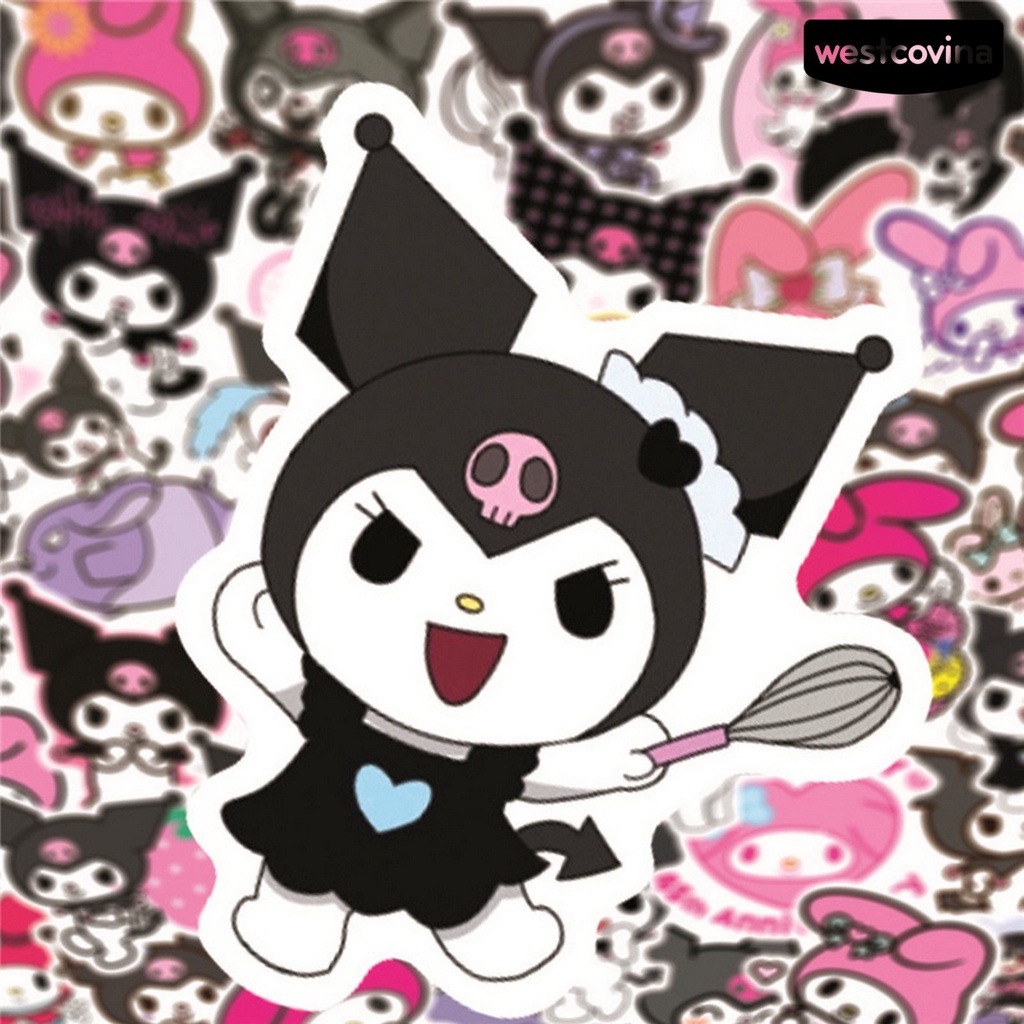 [WSTN] [WSTN]✎Bộ 50 Miếng Dán Bình Nước In Họa Tiết Hoạt Hình Chú Chó Đáng Yêu