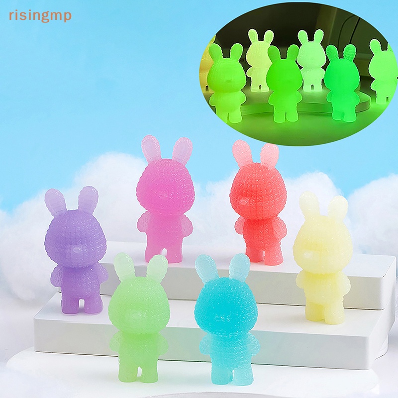 Set 1 / 2 Đồ trang trí Thỏ Dạ Quang Mini Trang Trí Tiểu Cảnh
