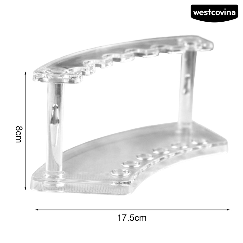 [WSTN]✎Giá Đỡ Bút / Cọ Trang Điểm 6 Vị Trí Trong Suốt Đa Năng Ổn Định