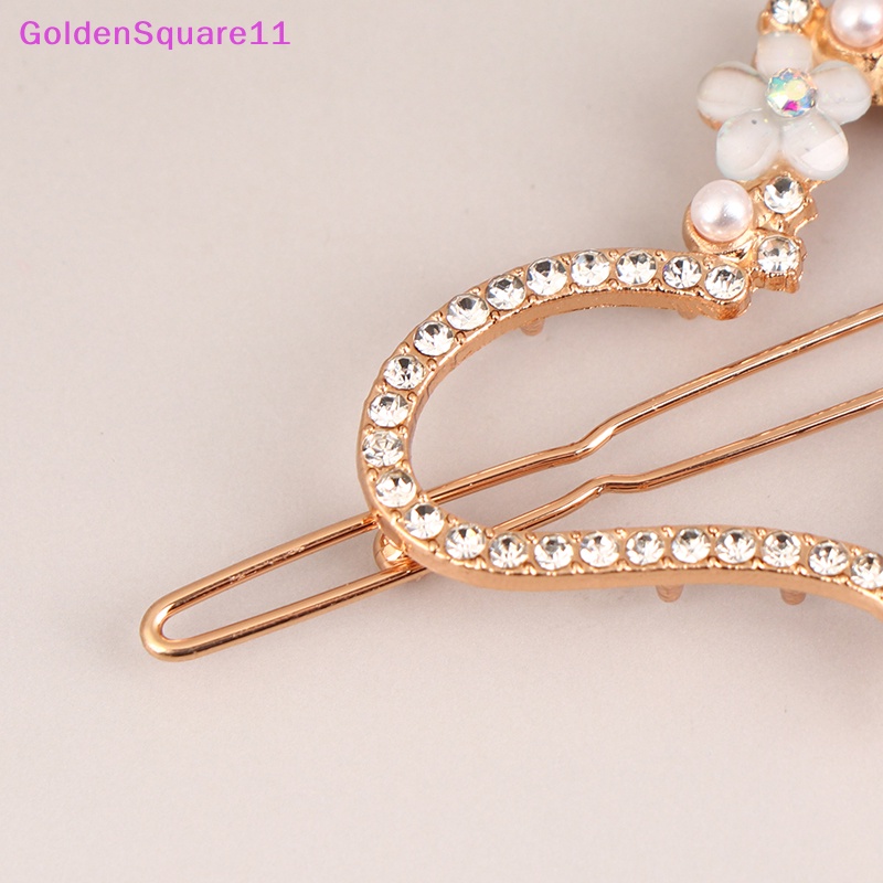 Kẹp Tóc Hình Hoa / Mặt Trăng Đính Đá Xinh Xắn Cho Nữ