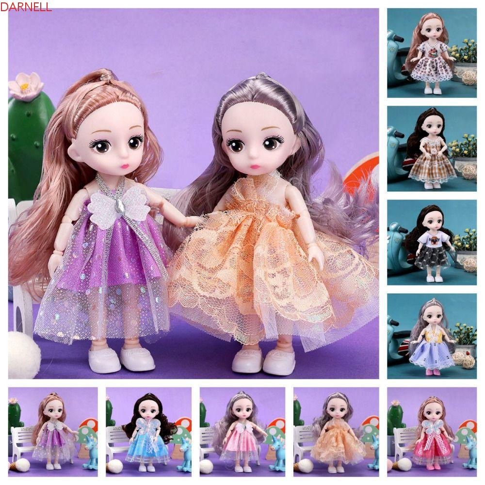 DARNELL Búp Bê Nhựa PVC Có Khớp Chuyển Động Dễ Thương An Toàn Dành Cho Bé Gái