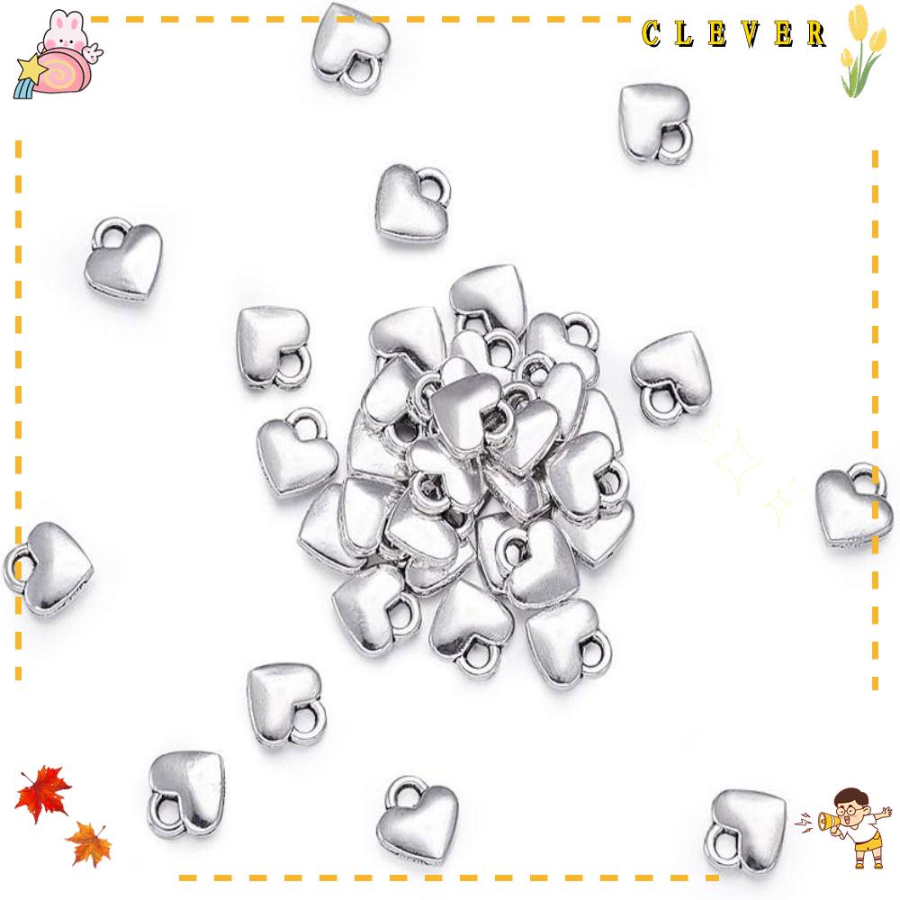 CLEVER Bộ 100 Mặt Dây Chuyền Hình Trái Tim Kích Thước 10x7mm