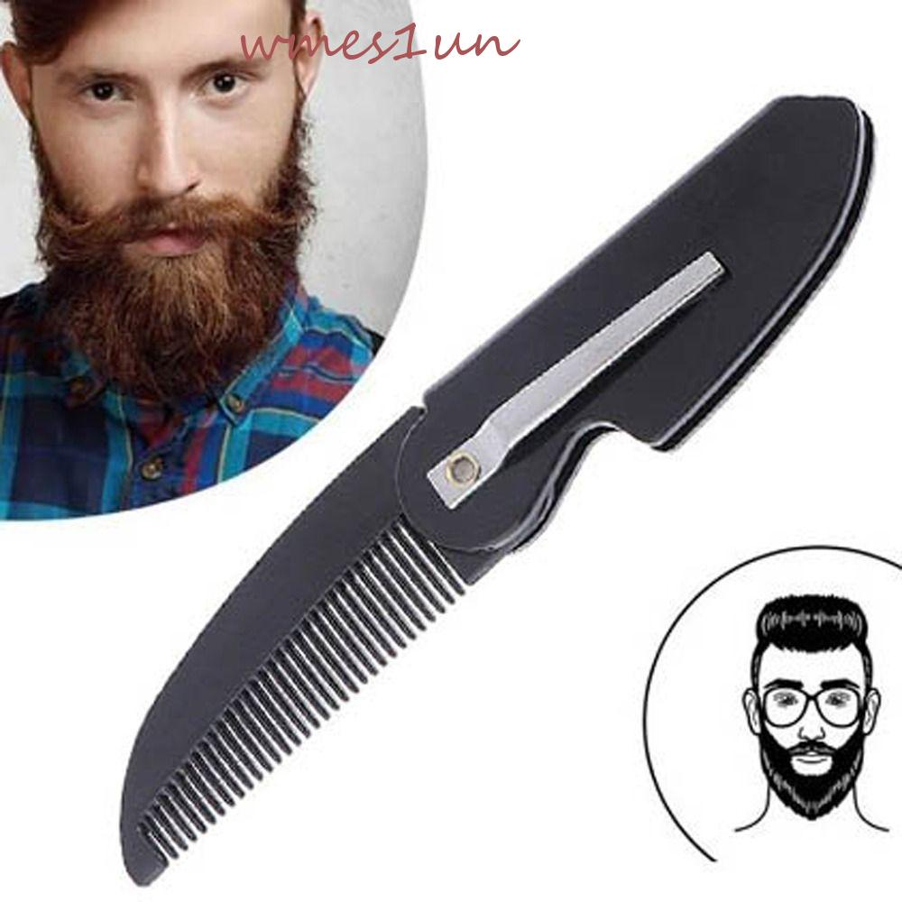 WMES15H Lược Chải Râu Bằng Nhựa Màu Đen Chống Tĩnh Điện Chuyên Nghiệp Cho Nam Giới