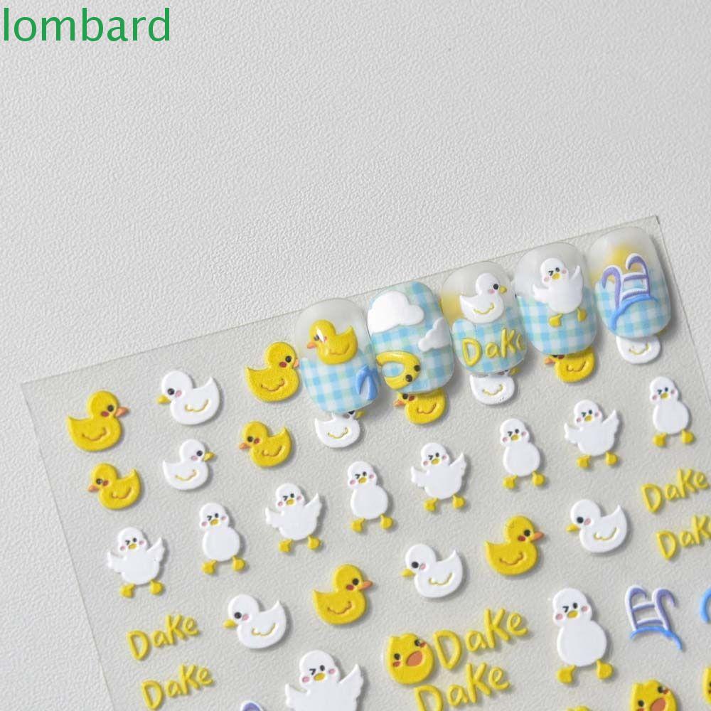 LOMBARD Miếng Dán Trang Trí Móng Tay Họa Tiết Hoạt Hình SpongeBob Nhiều Màu Dành Cho Nữ