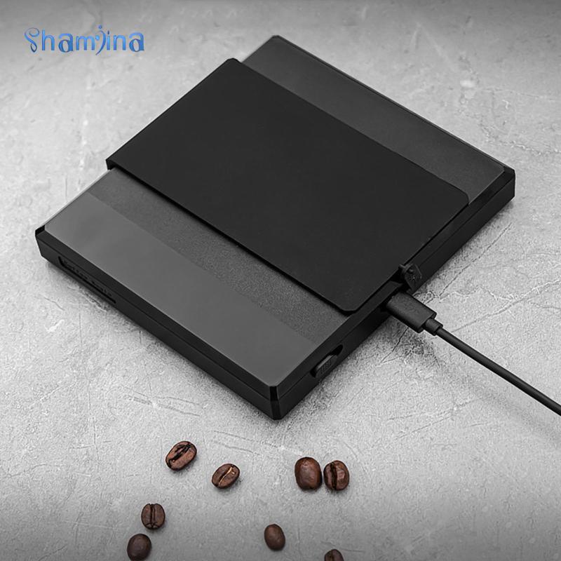 Cân cà phê điện tử SHAMJINA màn hình LED hẹn giờ thông minh có đệm chống nước đa năng cho nhà bếp