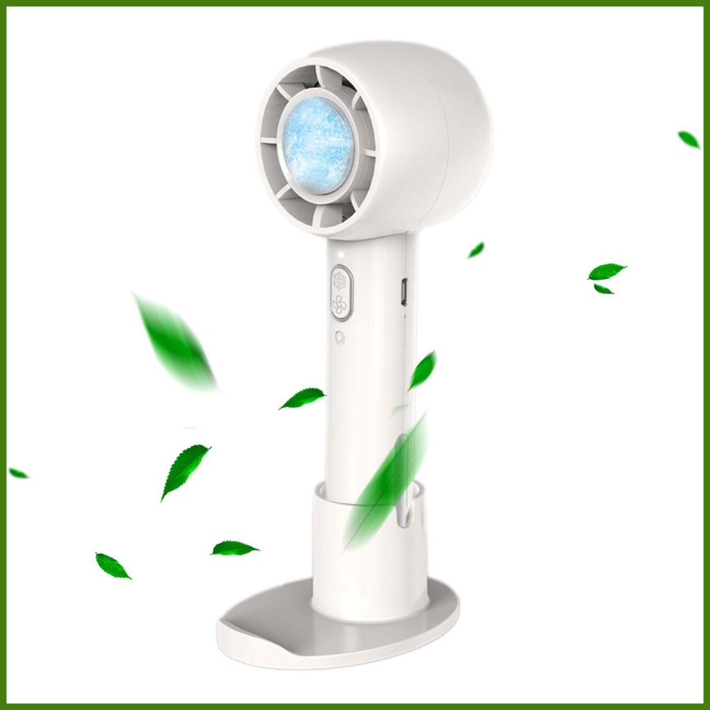 Quạt Làm Mát Cầm Tay Mini Bán Dẫn Pin Dài Có Thể Đứng Được