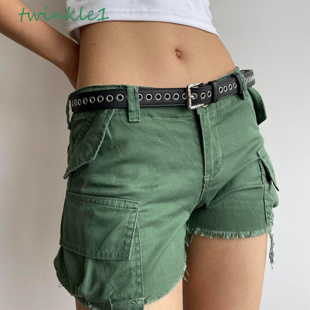 TWINKLE Thắt Lưng Da PU Khóa Tròn Thời Trang Sang Trọng Có Thể Điều Chỉnh Cho Nam