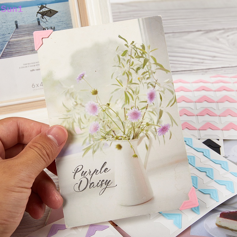 1 Set Nhãn Dán Trang Trí Góc Cố Định Màu Sắc Macaron DIY