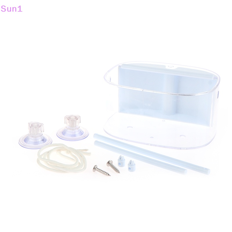 Sun1 > Khay Đựng Hạt Giống Gắn Cửa Sổ Acrylic Trong Suốt Hình Oval Có Giác Hút Mạnh Cho Chim Hoạt Động Ngoài