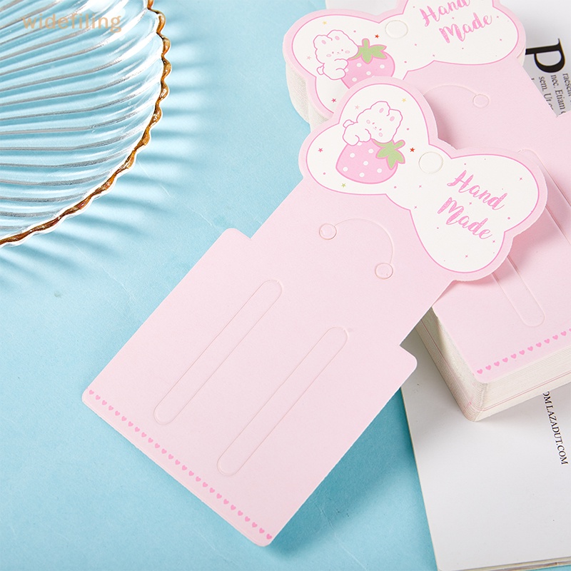 Set 50 Thẻ Giấy Hình Nơ Dễ Thương Dùng Để Trưng Bày Kẹp Tóc / Trang Sức DIY