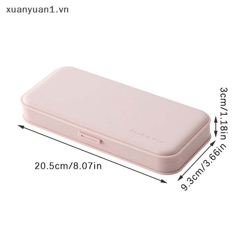 Túi Đựng Bút Bằng Nhựa Màu Macaron Xinh Xắn