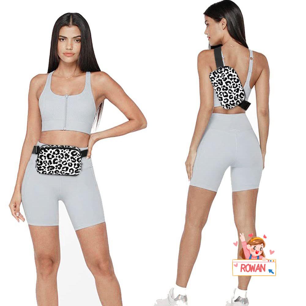 ROWANS Túi Đeo Chéo Ngực / Thắt Lưng Bằng Nylon Có Khóa Kéo Chống Nước Có Thể Điều Chỉnh Kích Thước