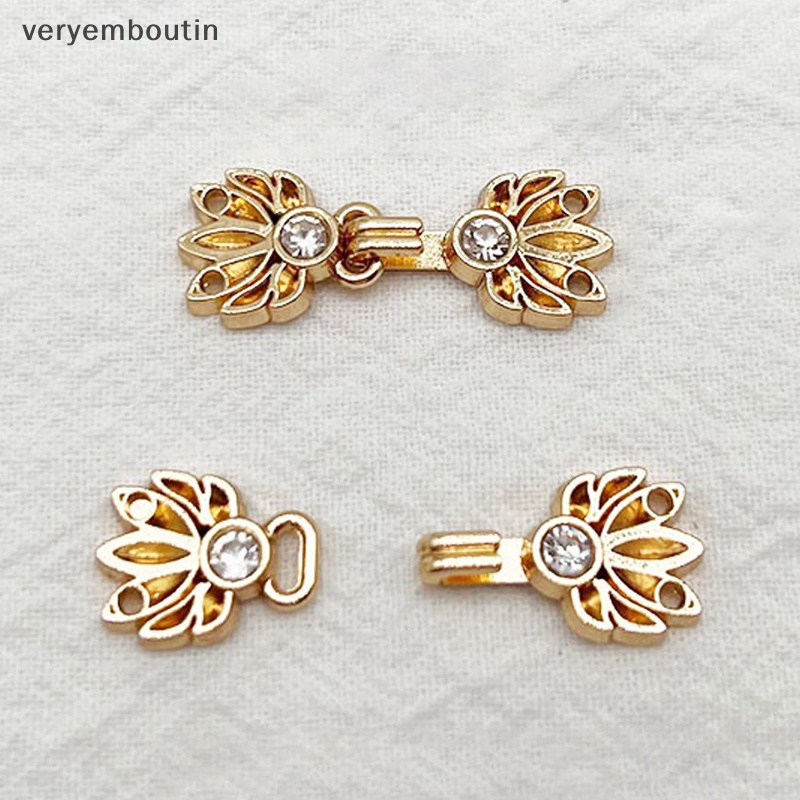 Nút Cài Cổ Áo Bằng Kim Loại Phong Cách Hanfu Cổ Điển DIY