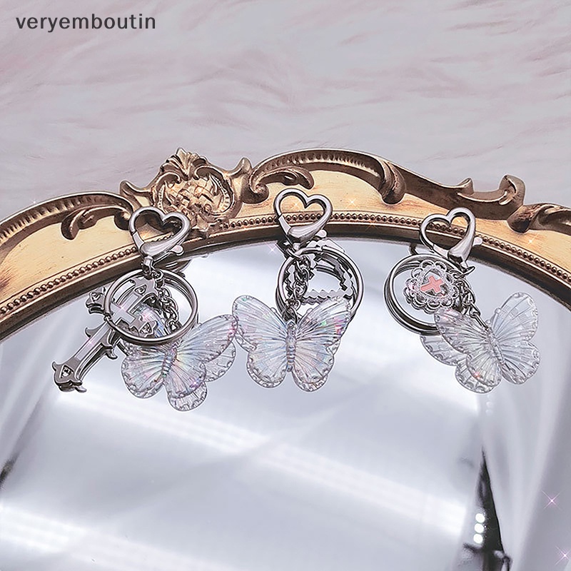 Móc Khóa Hợp Kim Y2K Mặt Hình Bướm Vintage Thời Trang