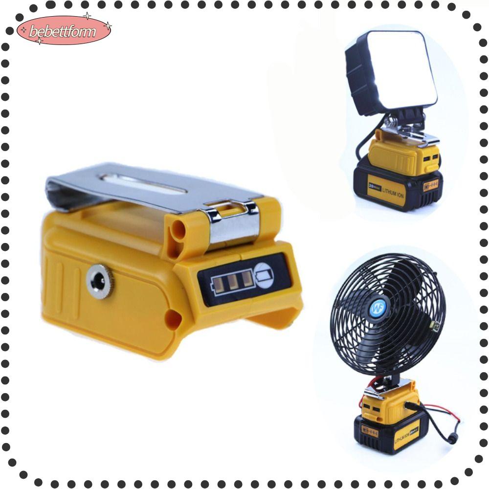 BEBETTERM Bộ Chuyển Đổi Pin Sạc Hai Cổng USB Cho DEWALT 18V 20V Li-Ion