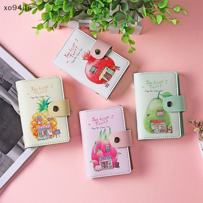 Ví Da PU 26 Ngăn Đựng Thẻ Tín Dụng / Danh Thiếp / Danh Thiếp Họa Tiết Động Vật / Trái Cây