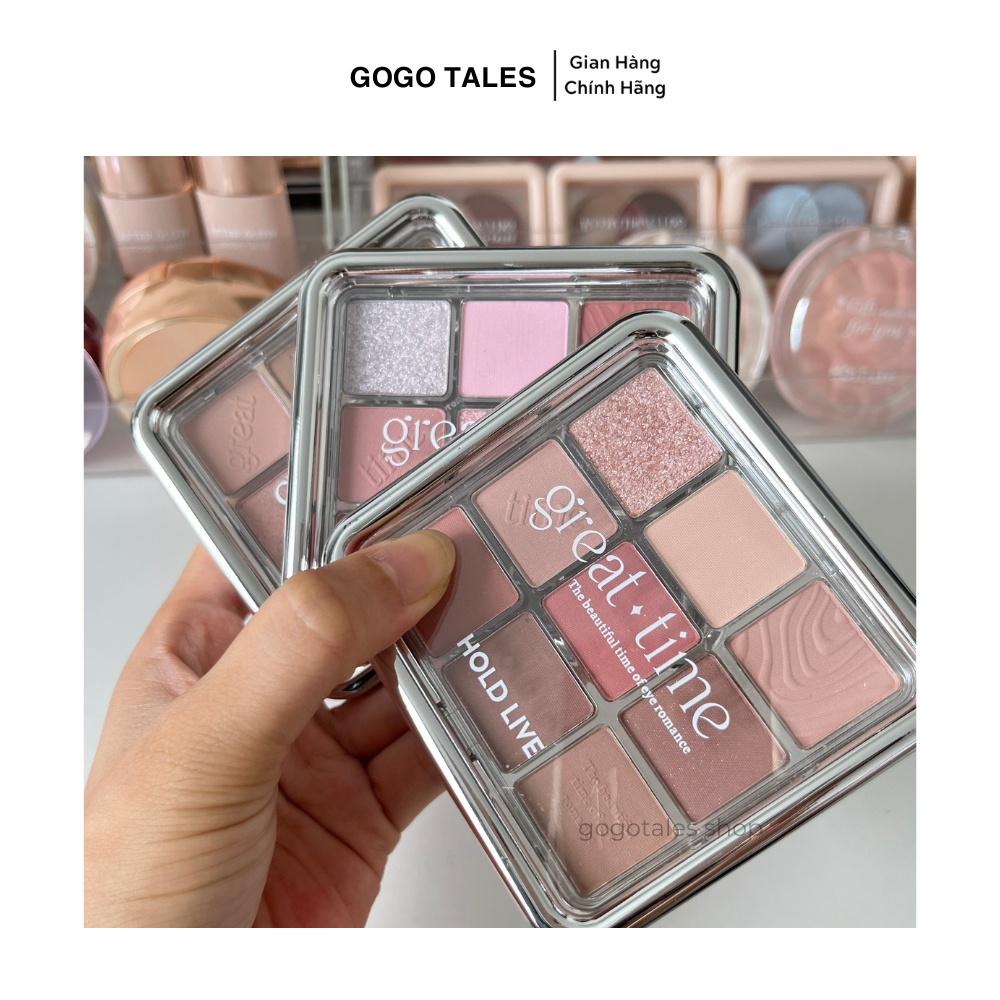 Bảng phấn mắt 9 ô màu HOLD LIVE Simple Foggy Language HL651 12.6g bền màu lên chuẩn màu lâu trôi phấn mịn