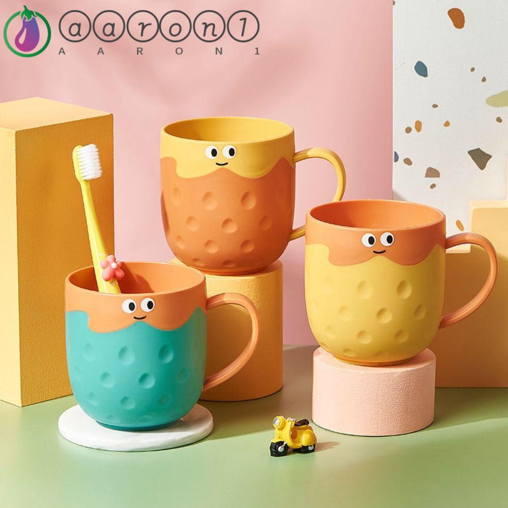 AARON1 Cốc Sắp Xếp Bàn Chải Đánh Răng 250ML In Họa Tiết Dâu Tây Nhiều Màu Sắc Dễ Thương Nhỏ Gọn