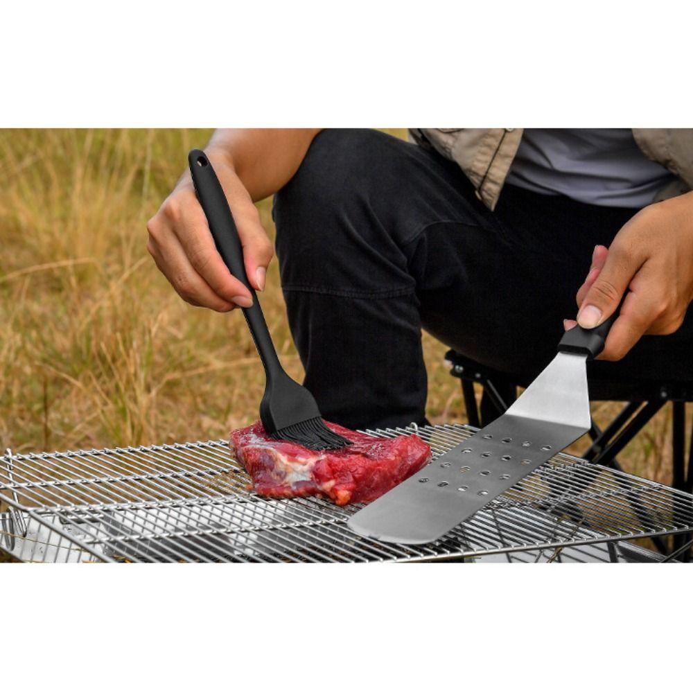 JANE Bộ 14 Dụng Cụ Nướng BBQ Bằng Thép Không Gỉ Đá Đen