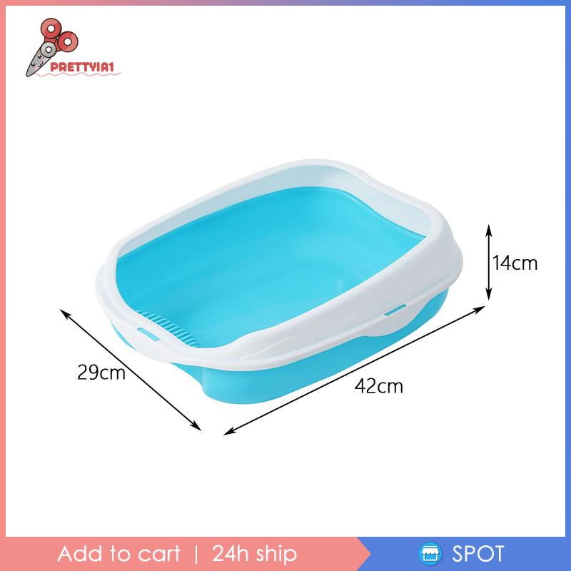 Hộp Vệ Sinh Chống Văng Có Thể Tháo Rời Tiện Dụng Cho Thú Cưng Thỏ / Mèo Cưng