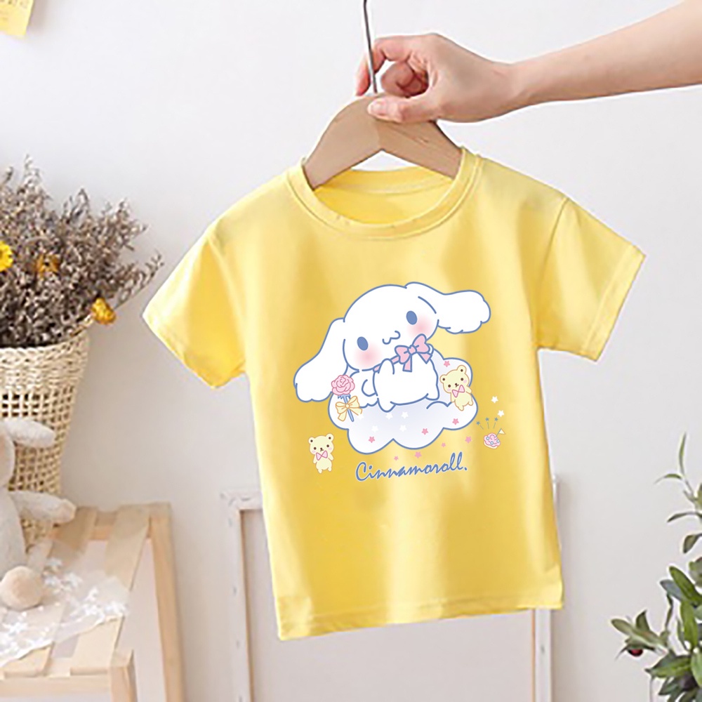 Kawaii Áo Thun Công Chúa Hoạt Hình Xinh Xắn Cho Bé Gái