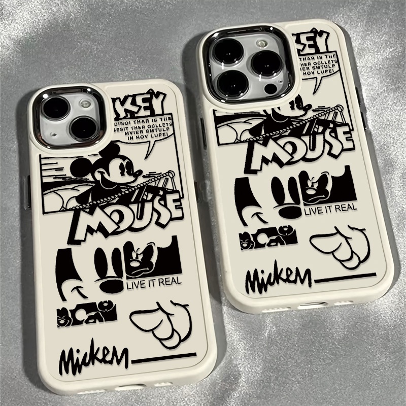 Ốp Điện Thoại Silicon Mềm Chống Sốc Nút Kim Loại Hình Chuột Dễ Thương Cho IPhone 14 13 12 11 Pro Max XS X XR 8 + 7 Plus