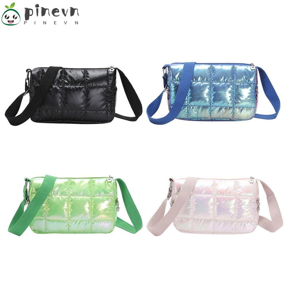 PINEVN Túi Đeo Vai Màu Trơn Đệm Cotton Gọn Nhẹ Thời Trang Cho Nữ