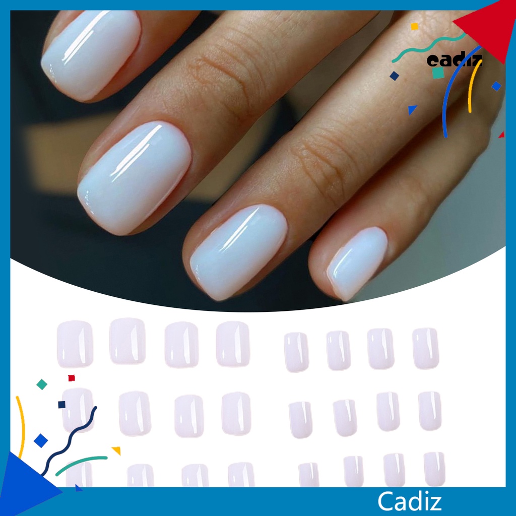 1 Set Móng Tay Giả Màu Trơn Ngăn Vỡ Có Thể Tháo Rời Và Tái Sử Dụng