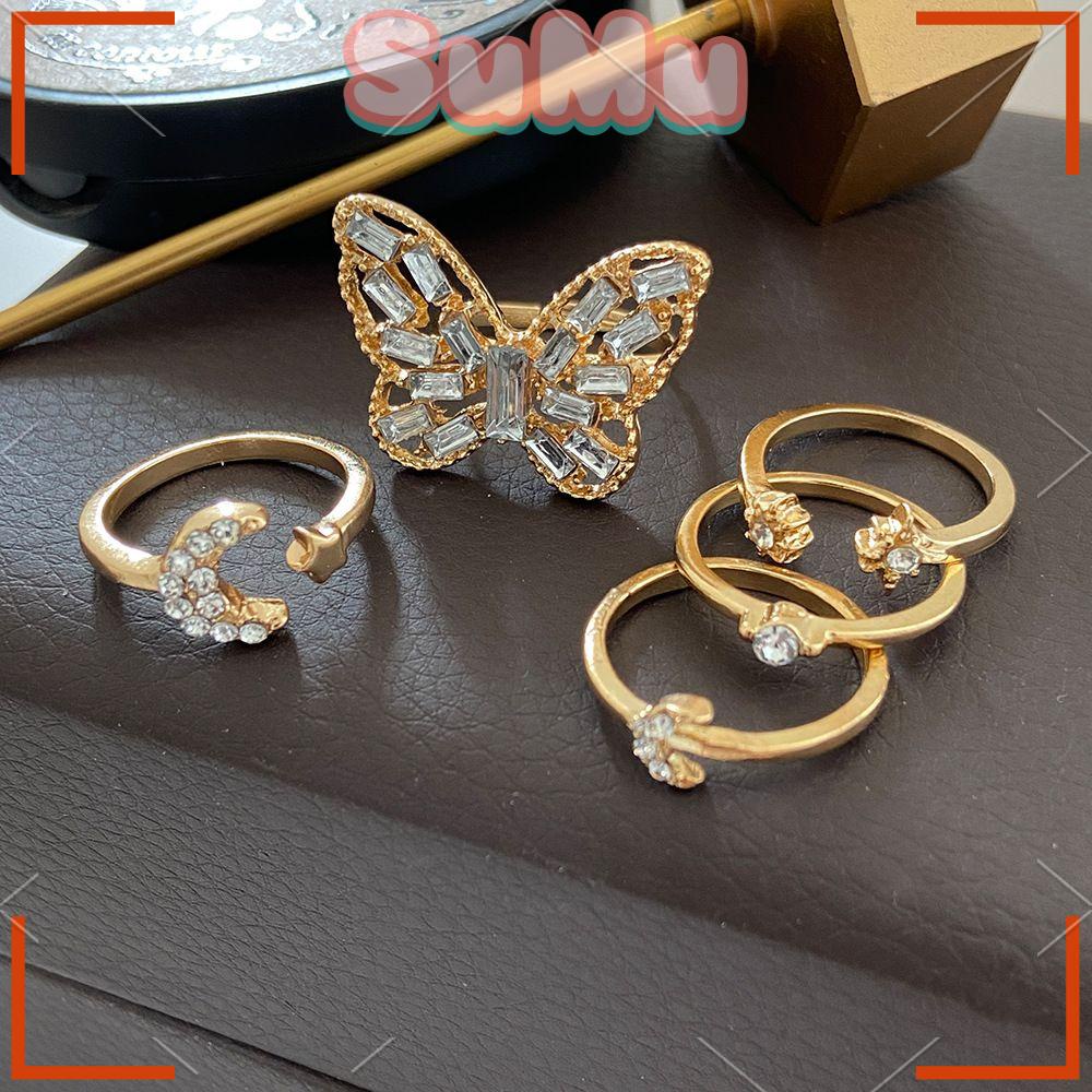 SUMU Set 5 Nhẫn Đeo Giữa Ngón Tay