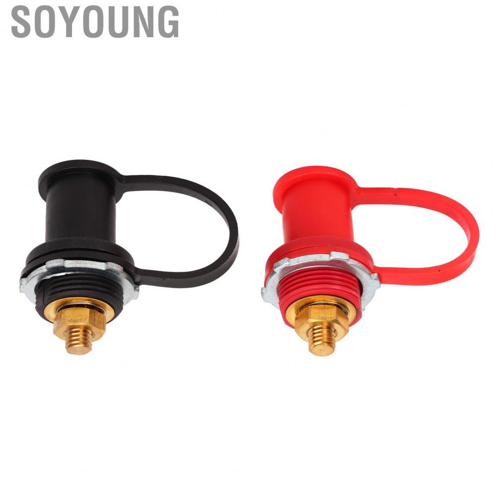 Soyoung Binding Post Thru Panel Terminal Red Black for Car Marine RV