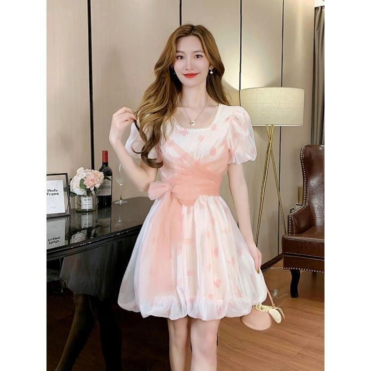 Đầm Hoa Thời Trang Mùa Hè 2023 Phong Cách Pháp Cổ Điển Ngọt Ngào Cho Nữ