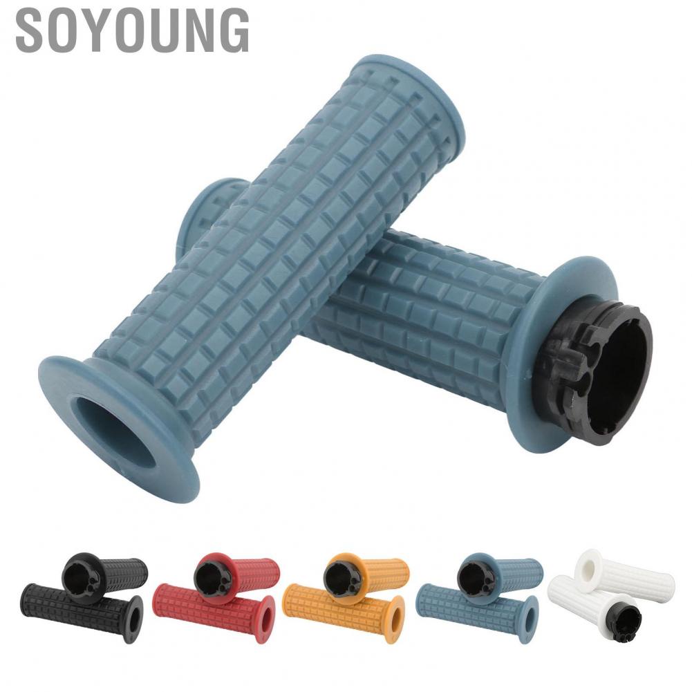 Soyoung Throttle Accelerator Handle Grips  25mm Caliber Control Impact Proof Heavy Duty Easy To Install for Motorcycle