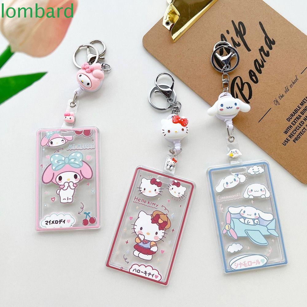 LOMBARD Vỏ Bọc Thẻ ID / Móc Khóa Họa Tiết Hoạt Hình Melody Melody Dễ Thương