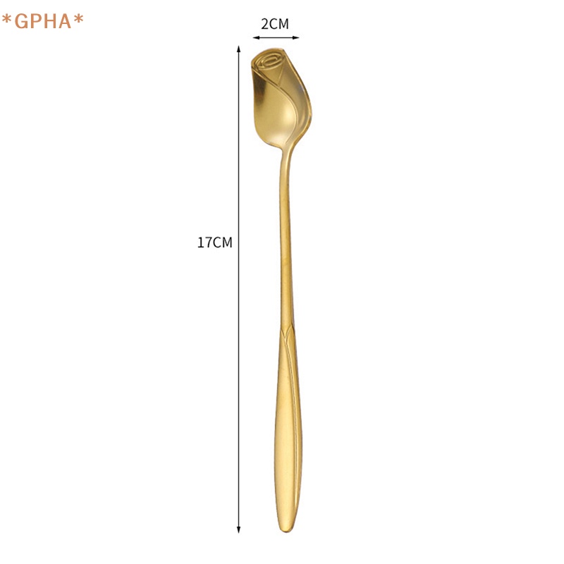 Muỗng Cà Phê Cán Dài Bằng Thép Không Gỉ Mới