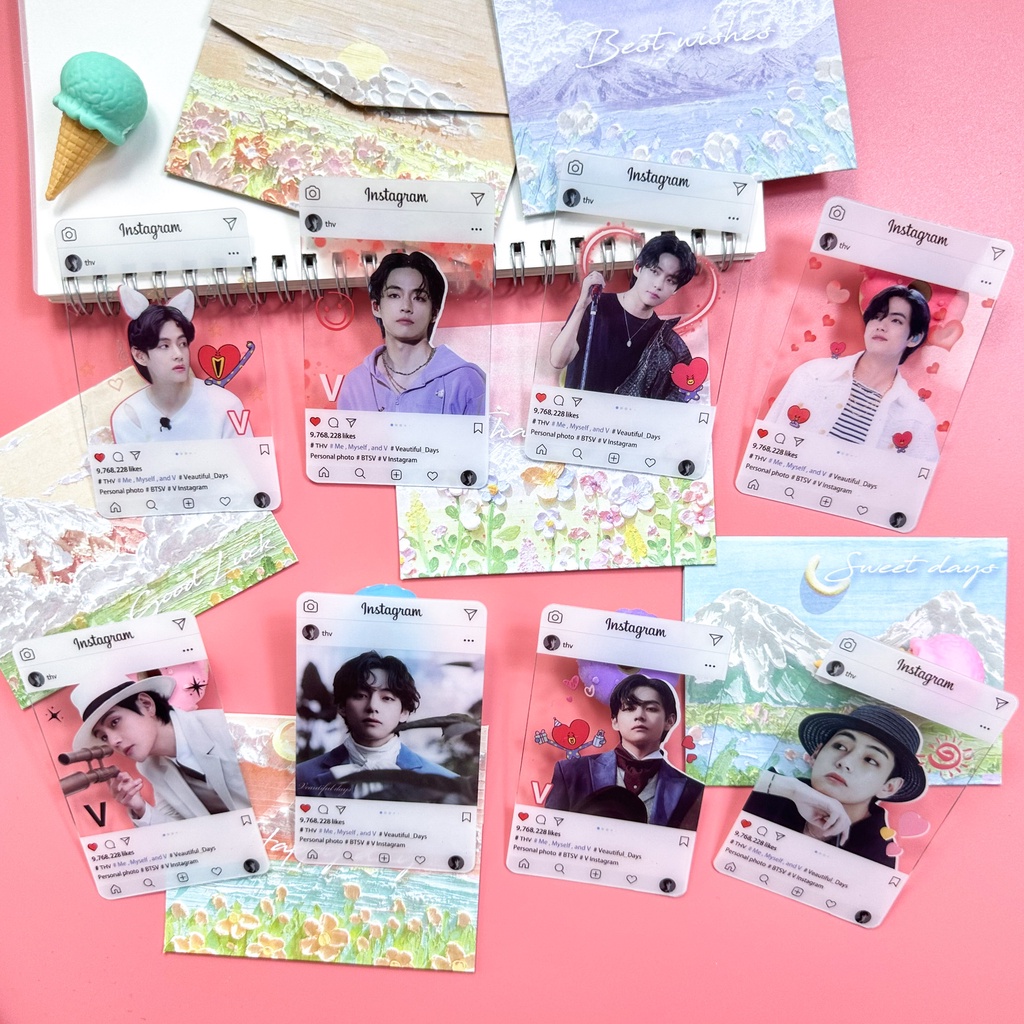 BTS 2023FESTA INS Transparent Photocard V SUGA JIMIN PVC Card
