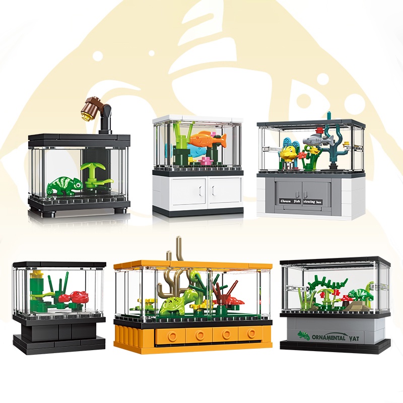 Đồ chơi trẻ em Tương thích với LEGO Lắp Ráp Hồ Cá Sáng Tạo Cho Bé