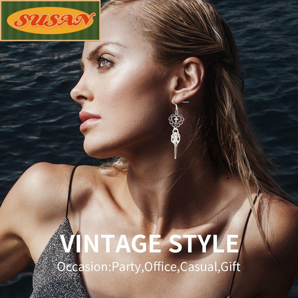 SUSANS Khuyên Tai Hình Đầu Lâu Phong Cách Punk 2021