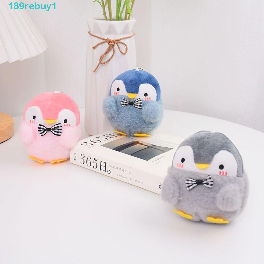 REBUY1 Móc Khóa Hình Chim Cánh Cụt Hoạt Hình Dễ Thương Giá Đỡ