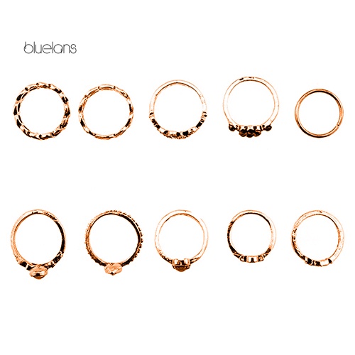 Set 10 Nhẫn Đeo Khớp Ngón Tay Phong Cách Vintage Cho Nữ
