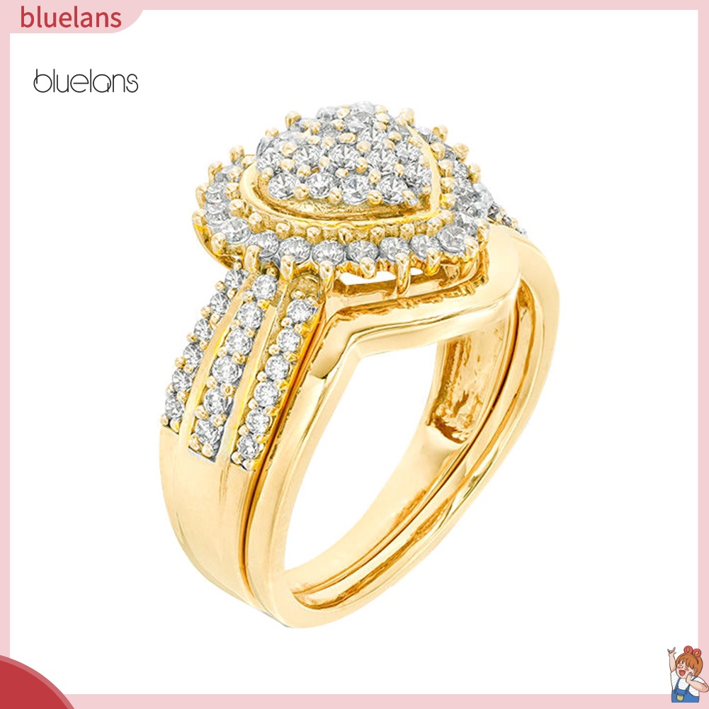 Nhẫn Đính Đá Zirconia Hình Trái Tim Thời Trang Cho Nữ