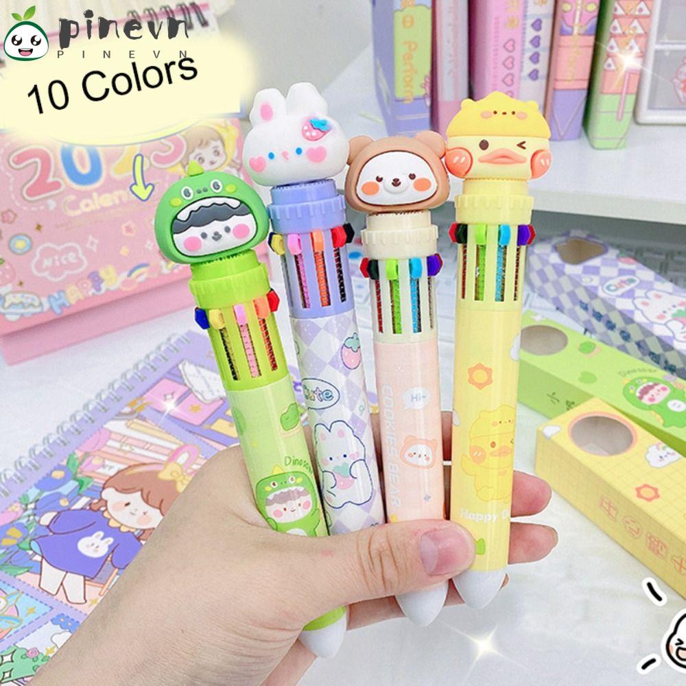 PINEVN Set 2 Bút Bi 10 Màu Xinh Xắn Chất Lượng Cao
