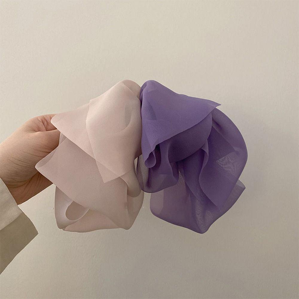 ANEMONE Kẹp Tóc Lưới Hình Đám Mây Thắt Nơ Phong Cách Hàn Quốc Thanh Lịch Cho Hoạt Động Ngoài Trời