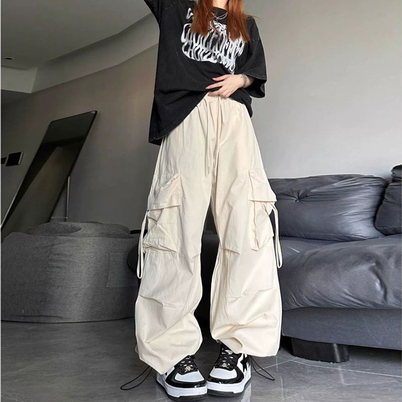 Quần nam đẹp fashion giản dị đơn sắc túi lớn quần kaki nam ống suông phong cách hàn quốc simple form rộng túi hộp nữ quần bigsize thẳng đứng thời trang