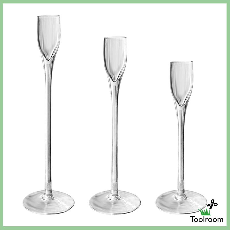 Bộ 3 Cây Nến Thủy Tinh Dùng Trang Trí Nhà Cửa Dịp Năm Mới