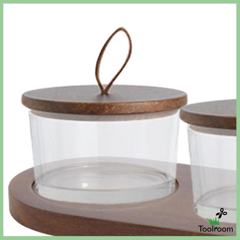 Khay Đựng Hũ Gia Vị Chia Ngăn Làm Quà Tặng Cho Tiệc Tùng