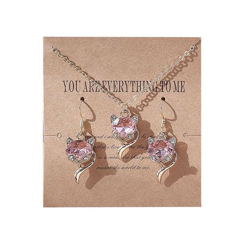 Bộ Vòng cổ + Bông Tai Mạ Bạc 925 Đính Đá Zircon Hình Trái Tim Sang Trọng Cho Nữ